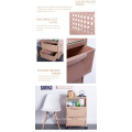Shunxing design moderne 3-couche tiroir de rangement étagère de chevet avec roue